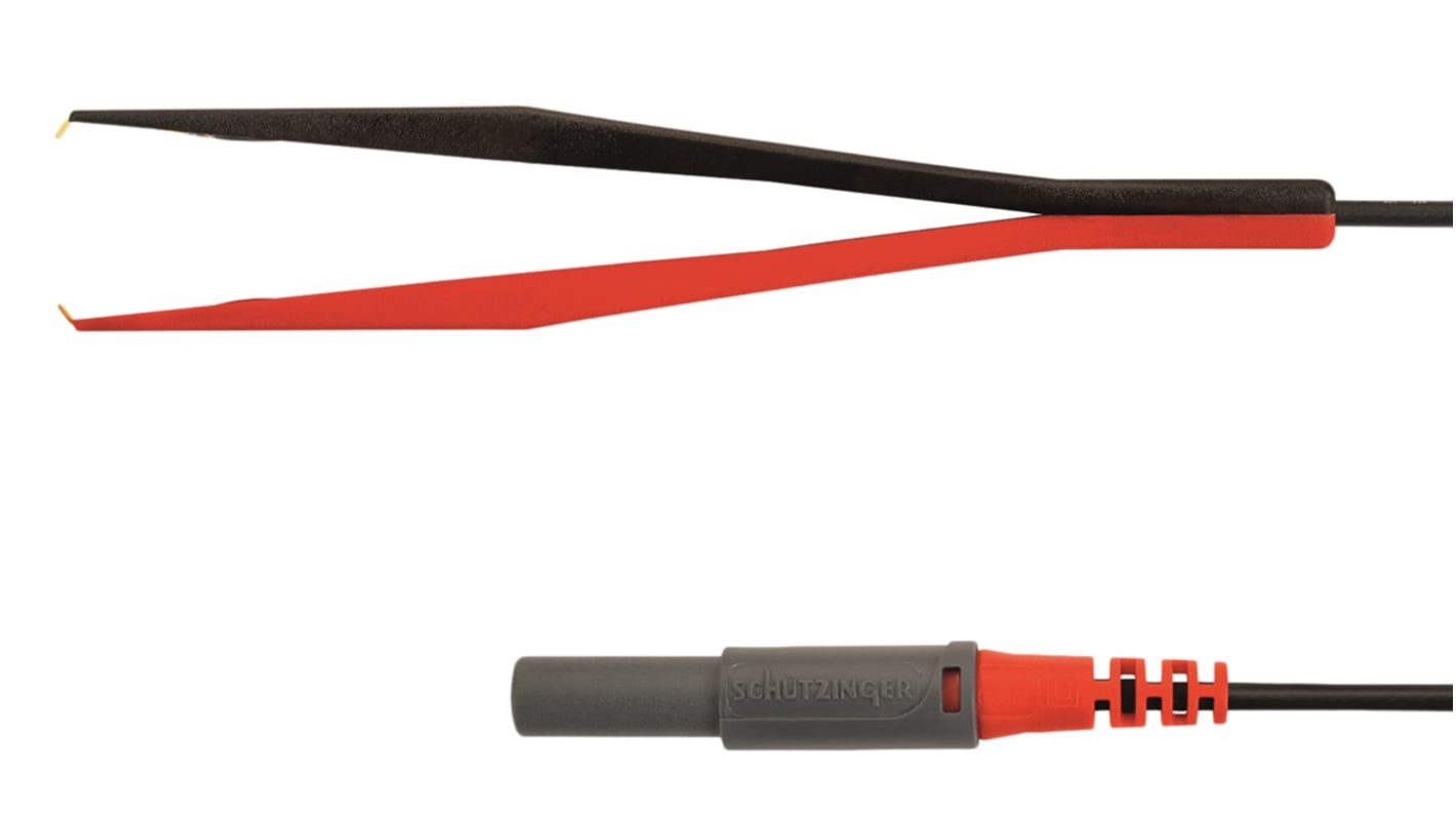 Kelvin coaxial measuring lead, red