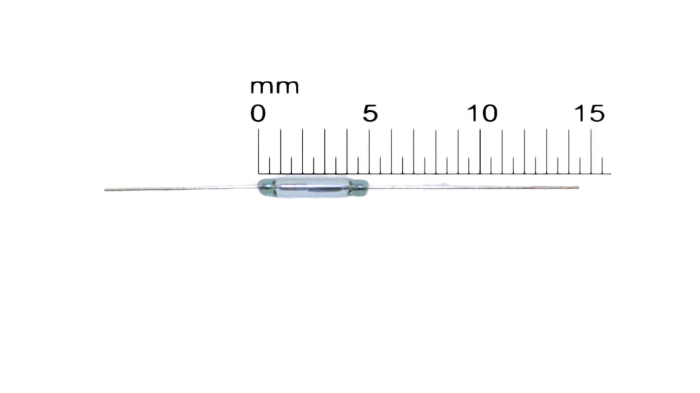 Assemtech Reedkontakt, SPST 350mA 5W Ruthenium auf Gold 2 (Loaded)Ω 0.02ms