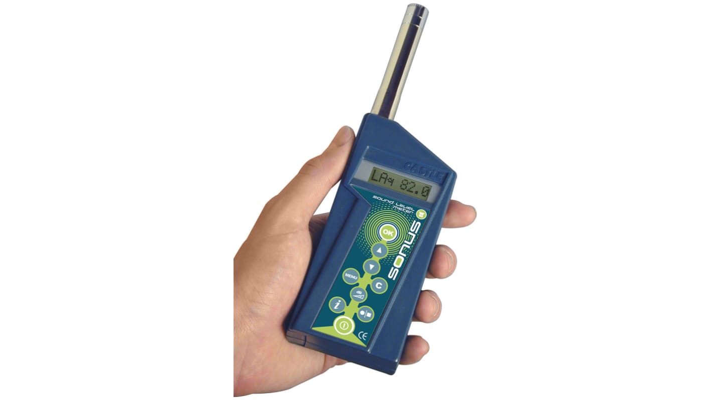 Castle Sonus GA116i Class 1 Sound Level Meter, 35dB to 140dB, 20kHz max with RS Calibration