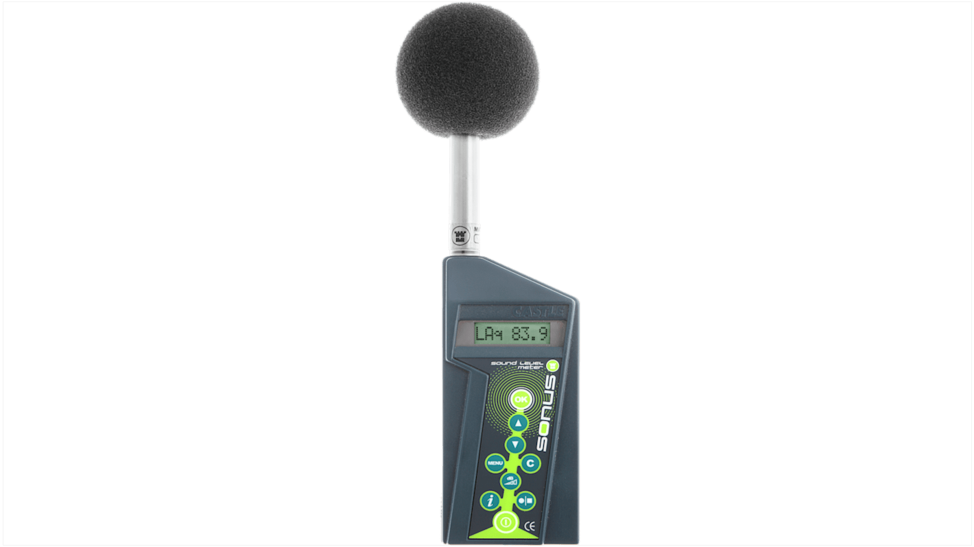 Castle Sonus GA216L Class 2  Datalogging Sound Level Meter, 35dB to 140dB, 20kHz max