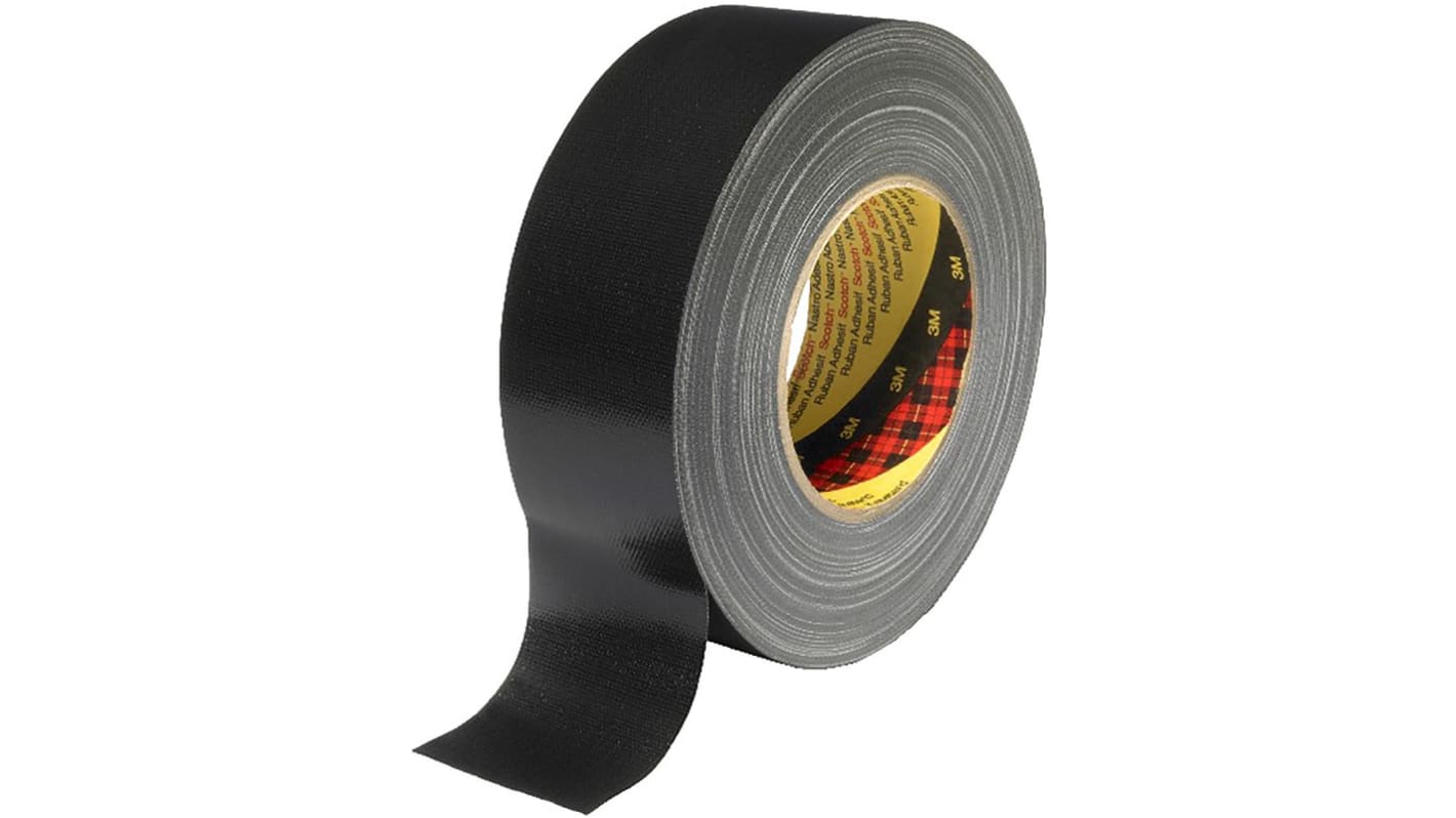 Nastro telato Nero in Tessuto di polietilene 3M Scotch 389, adesivo in Gomma, 100mm x 50m x 0.26mm