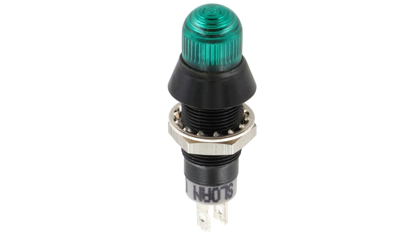 Sloan Green Panel Mount Indicator, 5 → 28V dc, 8.2mm Mounting Hole Size, FASTON Termination, IP68