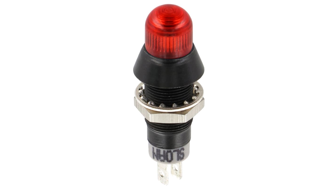 Sloan Red Indicator, 5 → 28V dc, 8.2mm Mounting Hole Size, Lead Wires Termination, IP68