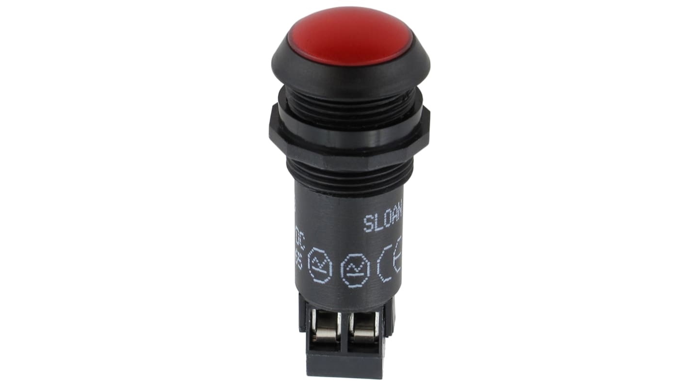 Voyant LED lumineux  Rouge Sloan, dia. 16mm, IP65