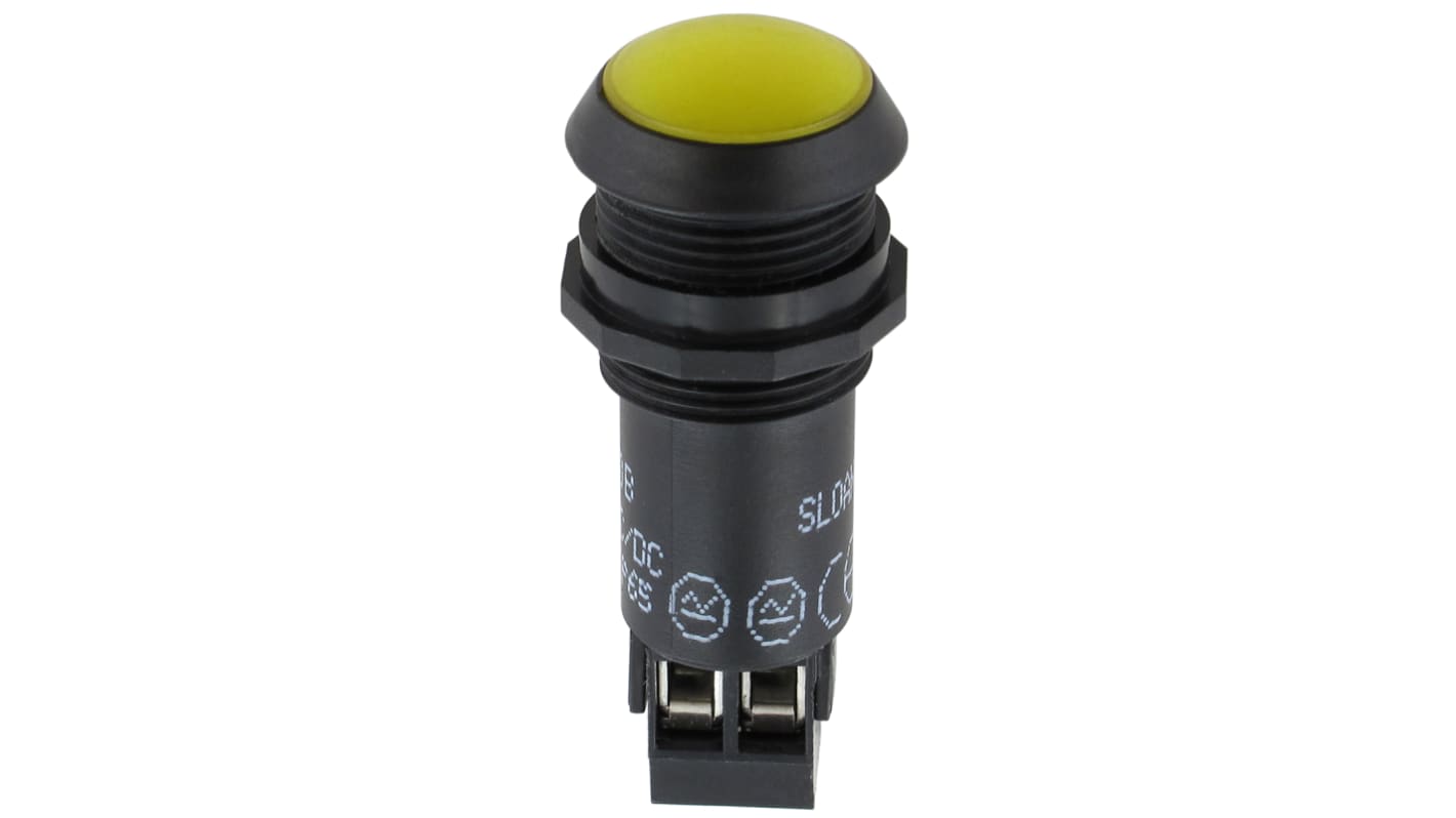 Sloan Yellow Indicator, 230V ac, 16mm Mounting Hole Size, IP65