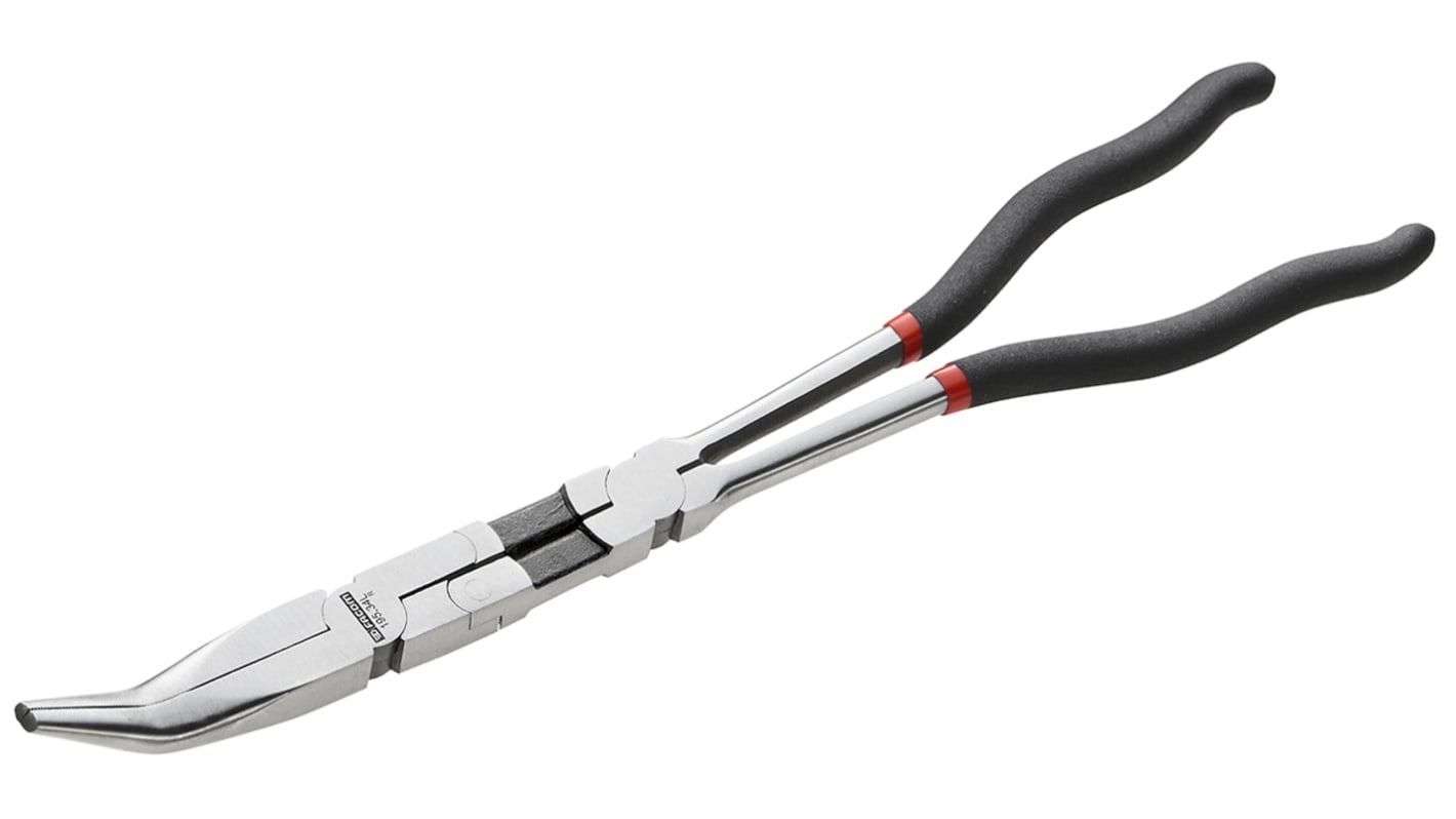Facom Long Nose Pliers, 340 mm Overall, Straight Tip, 77mm Jaw