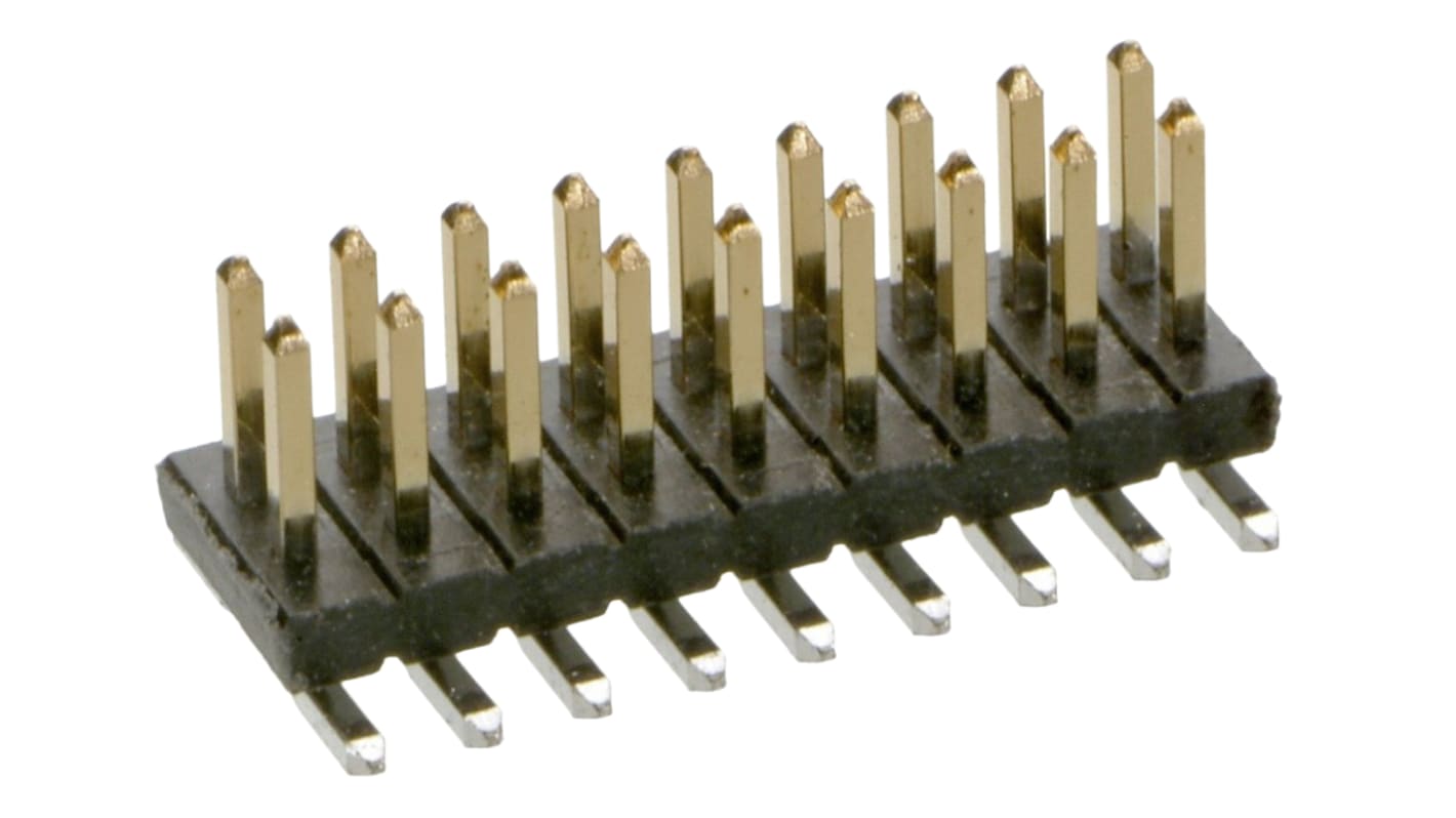 HARWIN Archer M50 Series Right Angle Surface Mount Pin Header, 14 Contact(s), 1.27mm Pitch, 2 Row(s), Unshrouded