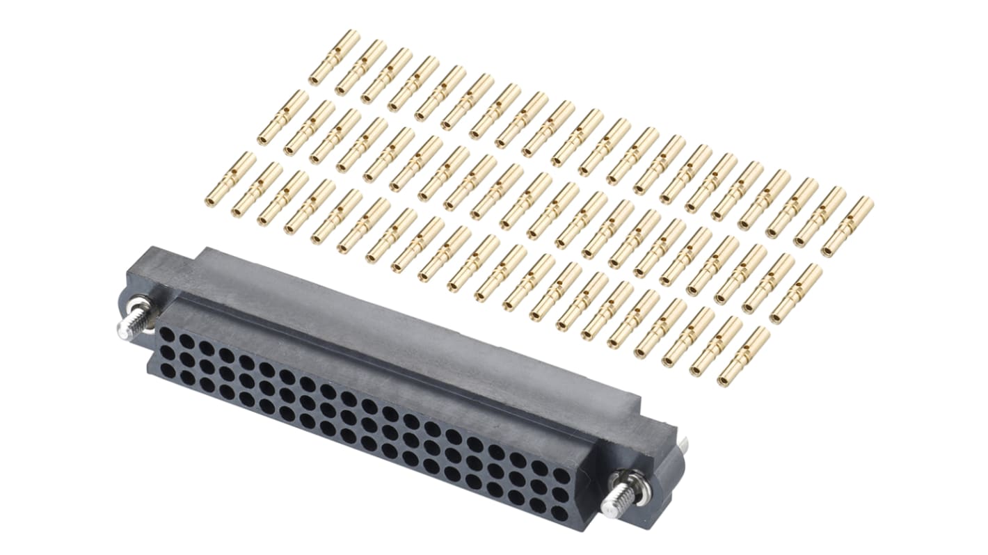 Conector hembra para PCB HARWIN serie Datamate J-Tek, de 60 vías en 3 filas, paso 2mm, 120 V, 12A, Montaje en orificio