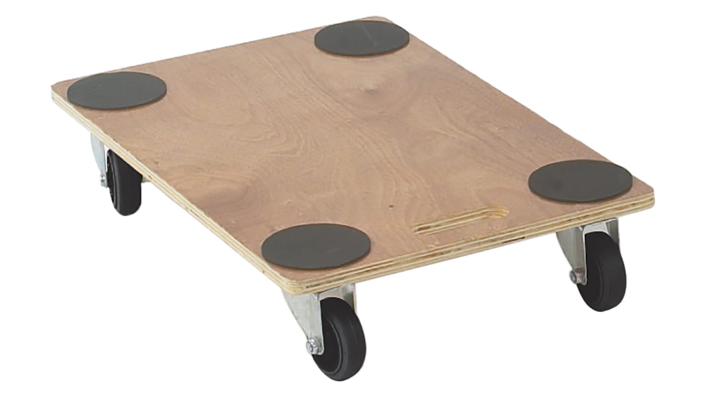 Plateau roulant RS PRO Non, en Bois, Capacité de charge 240kg, Dimensions 450mm x 680mm x 115mm