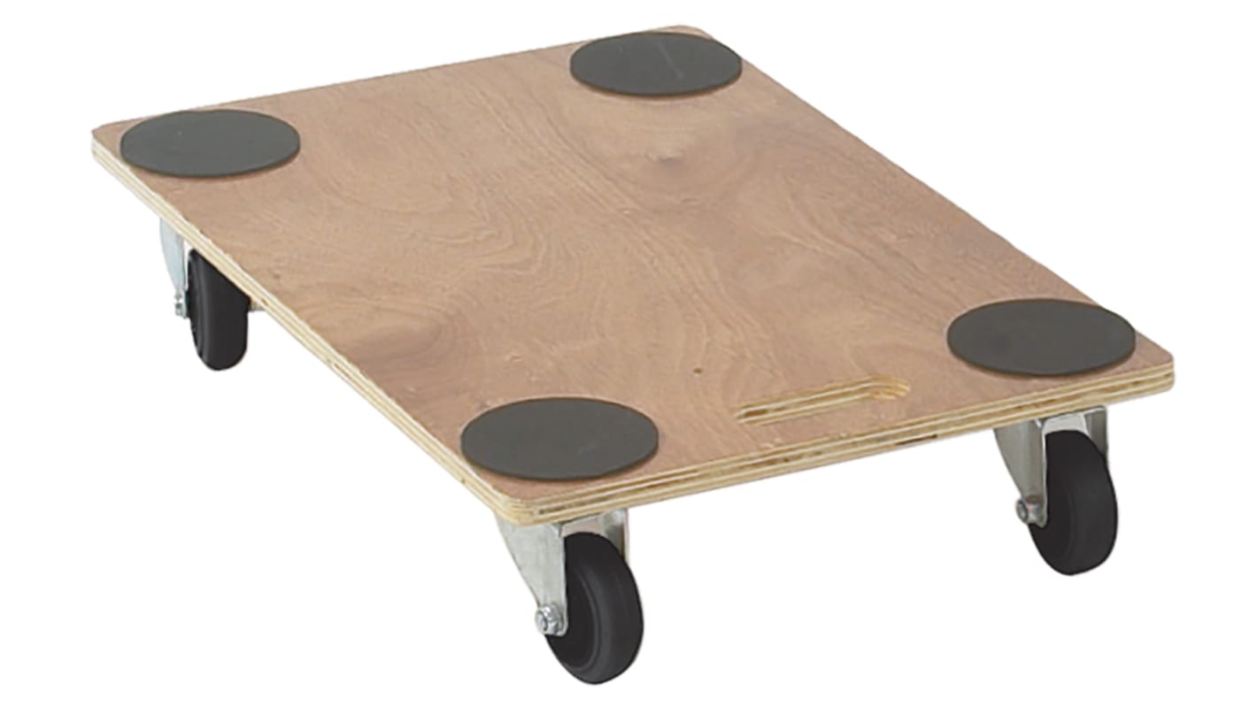 Plateau roulant RS PRO, en Bois, Capacité de charge 240kg, Dimensions 460mm x 760mm x 135mm