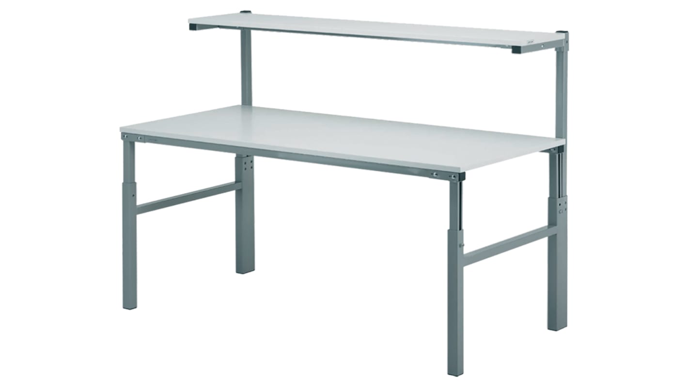 Banco di lavoro con ripiano RS PRO, 1800mm x 650 → 900 mm, 1080 → 1550 mm x 900mm, carico 300kg