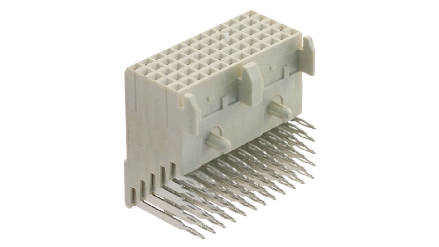 TE Connectivity 2mm Pitch Connector Backplane Connector, Female, Right Angle, 5 Row, 5 Way