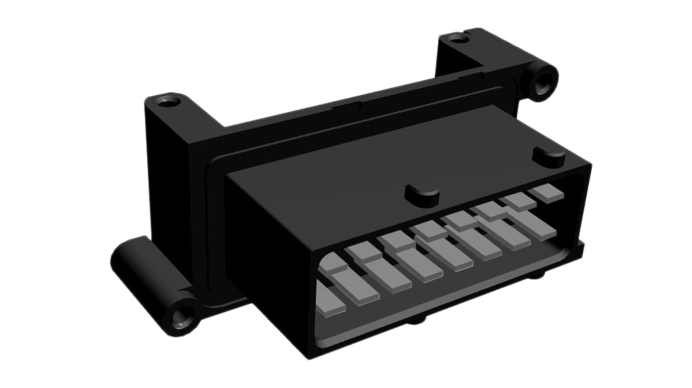 Connettore automotive TE Connectivity, Maschio, 16 vie, 2 file, Montaggio con foro passante