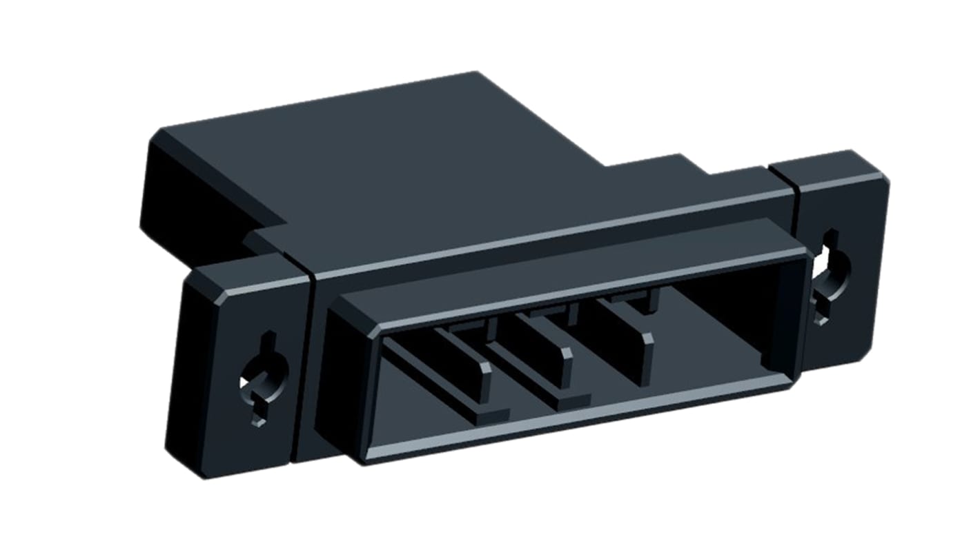 TE Connectivity Dynamic 4000 Steckverbindergehäuse Stecker 6.35mm, 4-polig / 1-reihig Gerade, Kabelmontage für