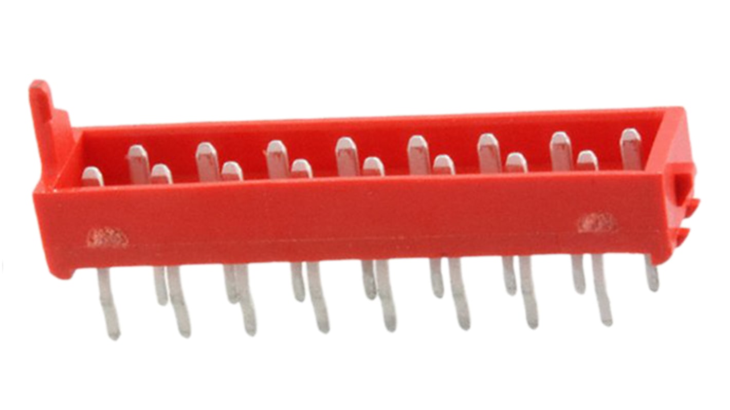 TE Connectivity Micro-MaTch Series Straight Through Hole PCB Header, 16 Contact(s), 1.27mm Pitch, 2 Row(s), Shrouded