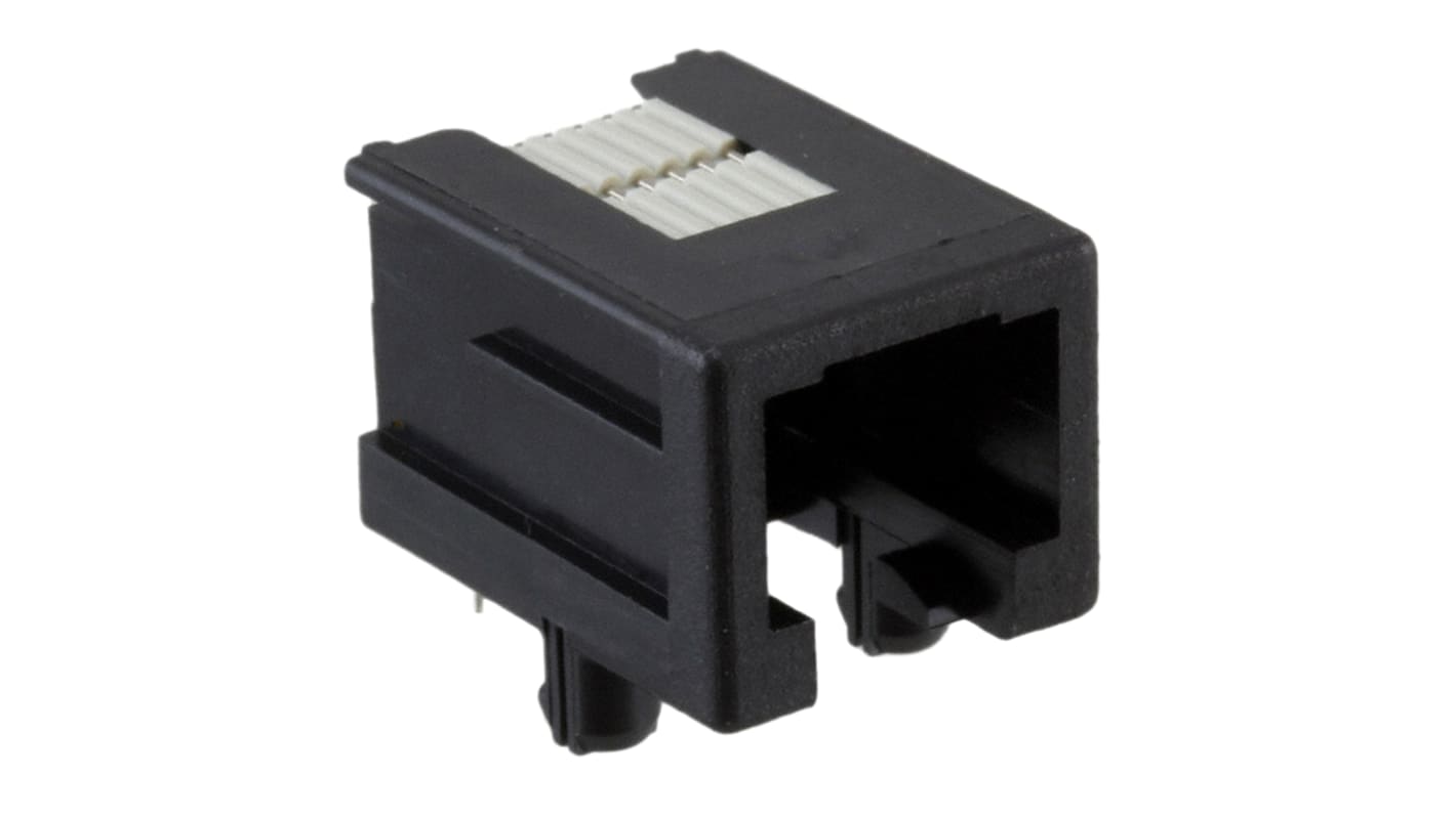 Conector RJ25 Cat3 Hembra TE Connectivity serie 215876, de 6P6C vías, no apantallado