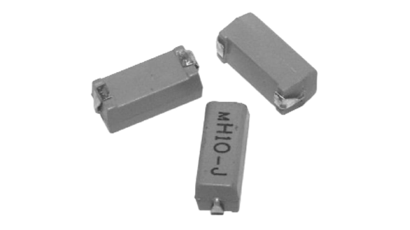 TE Connectivity, 3615 Wire-wound SMD Inductor with a Iron Core, 10 μH Moulded 620mA Idc Q:35