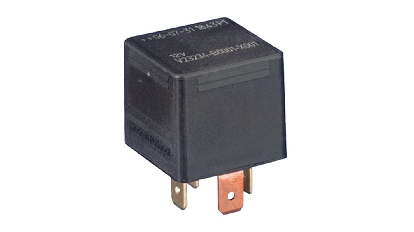 Relais automobile TE Connectivity, 1 RT, bobine 24V c.c. Enfichable 2.3W