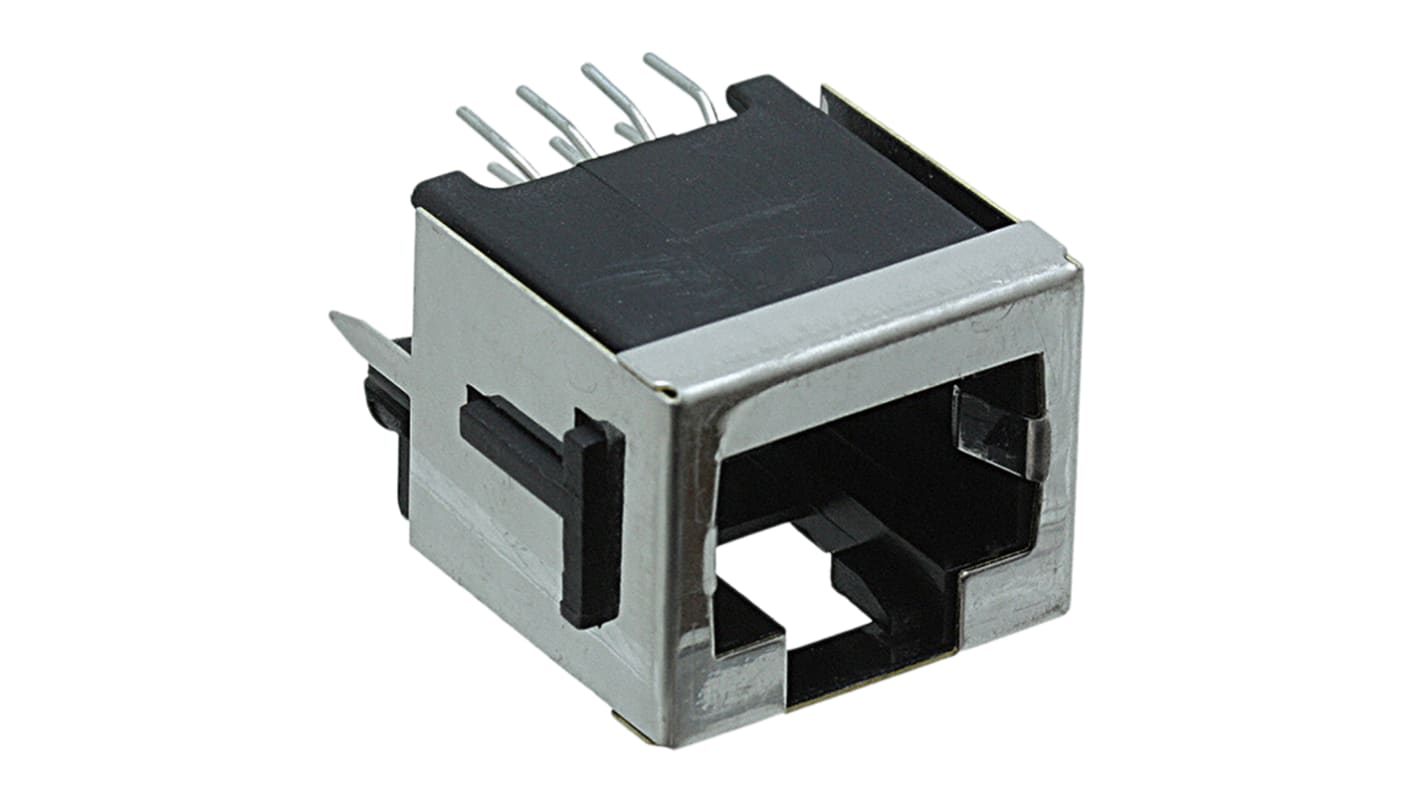 TE Connectivity RJ45 モジュラーコネクタ, メス, RJ45コネクタ, スルーホール実装, Cat3, 100616-2