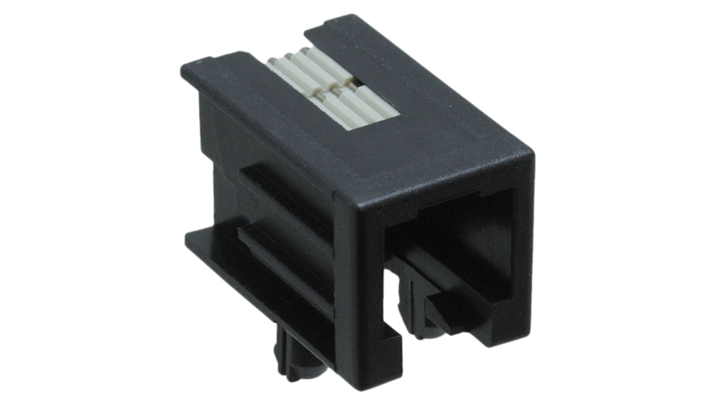 Conector RJ22 Hembra TE Connectivity serie 215875, de 4P4C vías, no apantallado