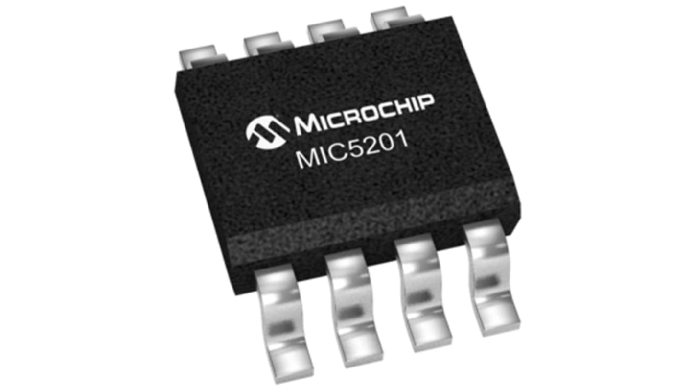 Regulador de tensión MIC5201-5.0YM, 200mA SOIC, 8 pines