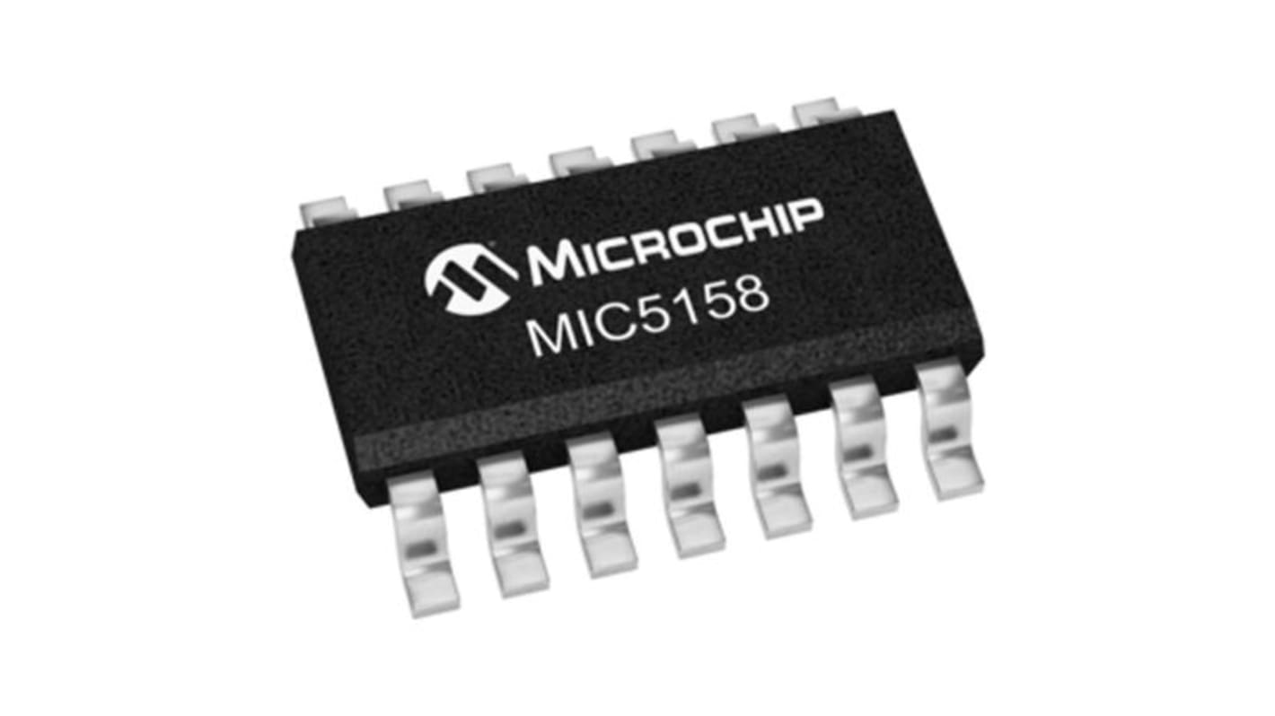 Microchip Spannungsregler Niedrige Abfallspannung SOIC, 14-Pin, Einstellbar, Fest