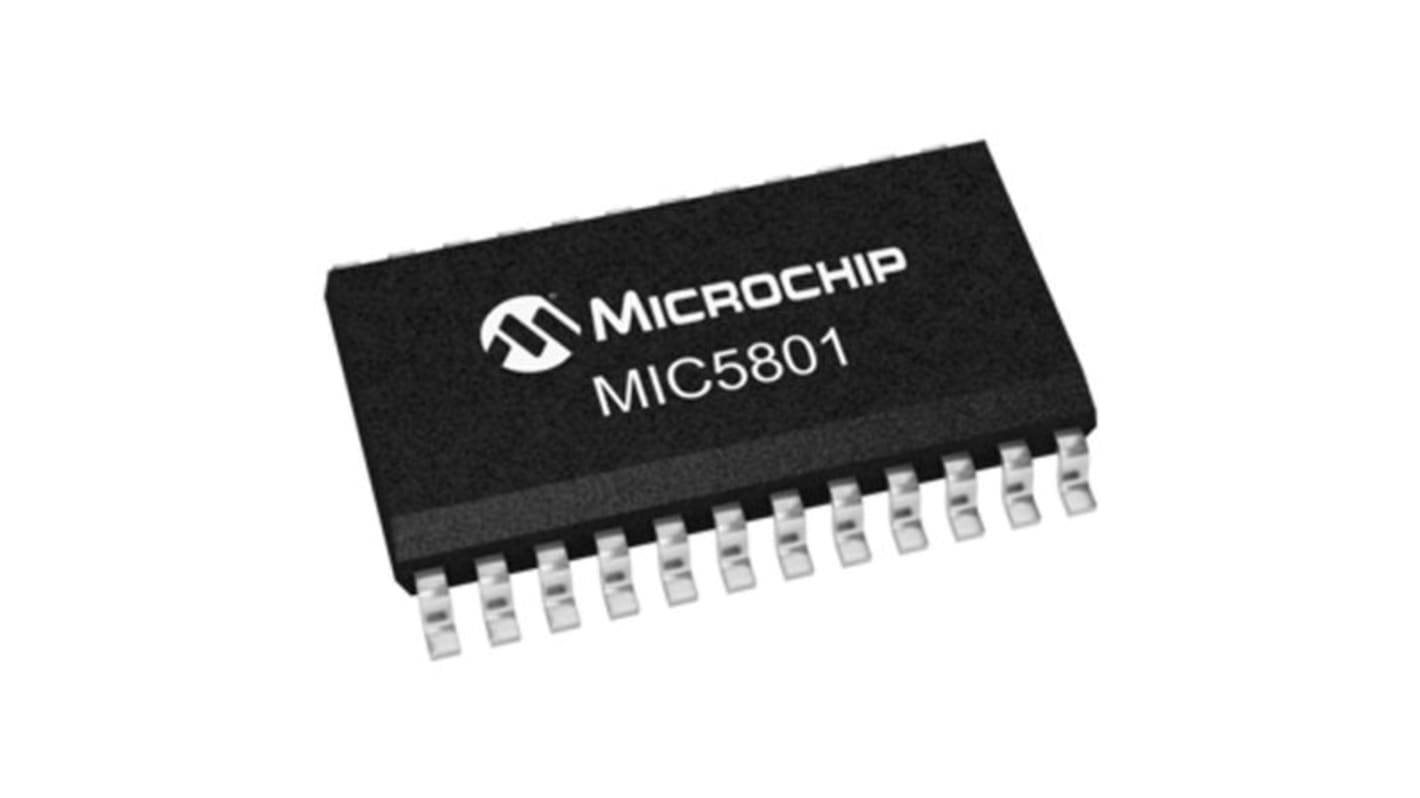 Microchip MIC5801YWM 8bit-Bit Latch, Transparent D Type, 24-Pin SOIC W