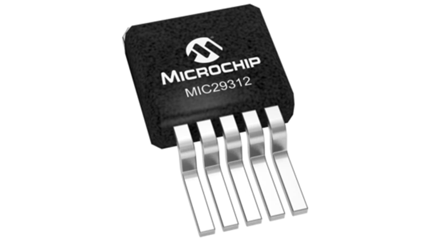 Microchip 電圧レギュレータ 低ドロップアウト電圧 1.24 → 15 V, 5-Pin, MIC29312WU