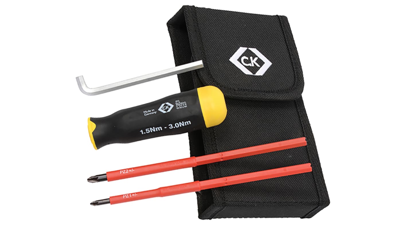 T4821 CK Adjustable Hex Torque Screwdriver, 1.5 → 3Nm, 1/4 in Drive