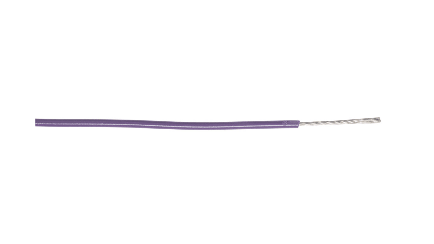 AXINDUS Einzeladerleitung 0,12 mm², 26 AWG 200m Violett PVC isoliert Ø 0.9mm 7/0,15 mm Litzen