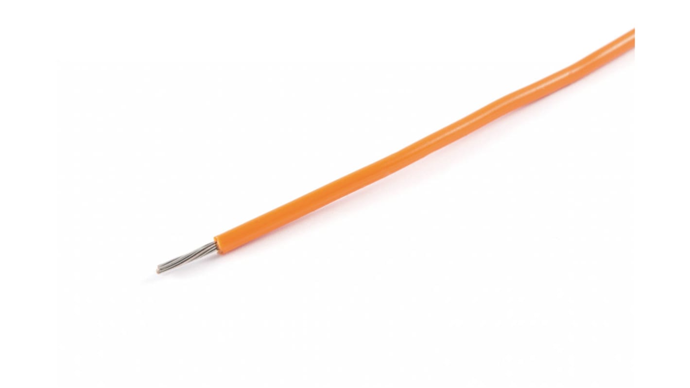 Zapojovací vodič plocha průřezu 0,22 mm², prameny vodičů: 7/0,2 mm, Oranžová, 250 V 200m 24 AWG AXINDUS