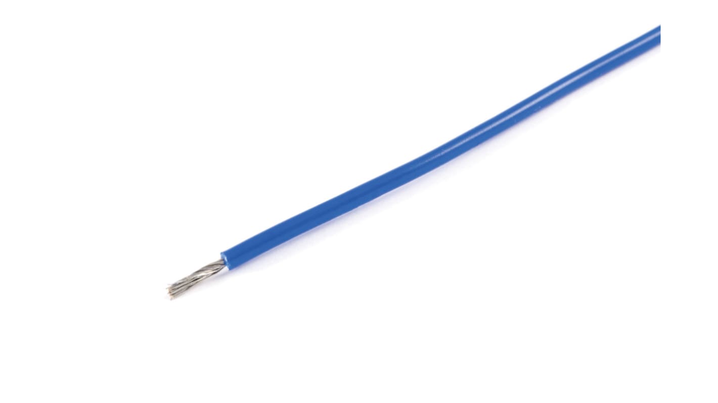 AXINDUS Einzeladerleitung 1,34 mm², 16 AWG 100m Blau PVC isoliert Ø 2.3mm 19/0,3 mm Litzen