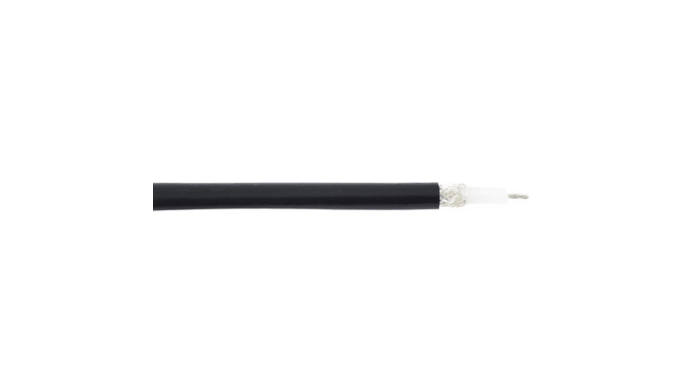 Cable coaxial RG214/U AXINDUS, 50 Ω, long. 25m, funda de , funda de PVC Negro