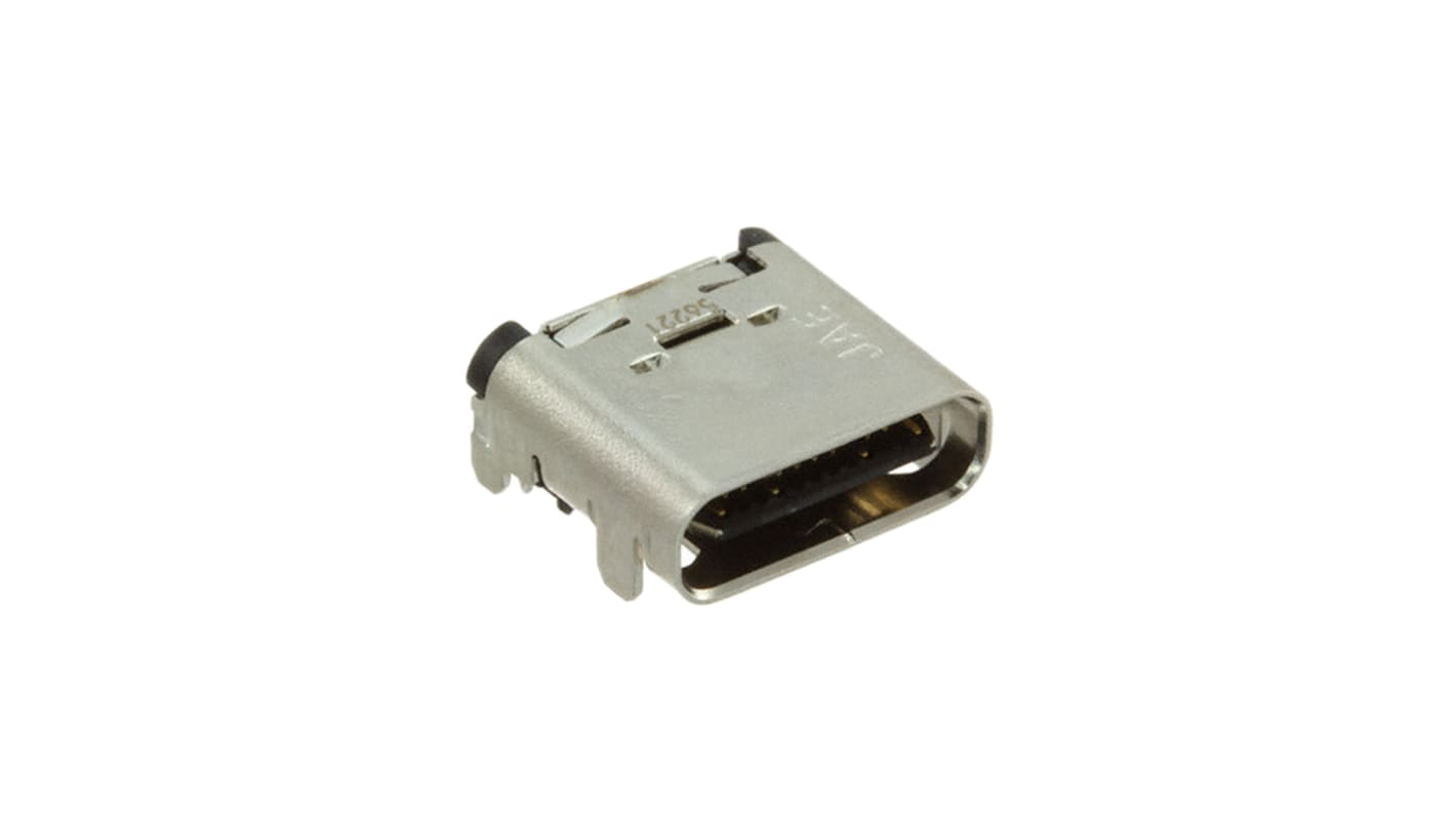 Conector USB JAE DX07S024JJ2R1300, Hembra, , 1 puerto puertos, Ángulo de 90° , Montaje Superficial, Versión 3.1, 20,0