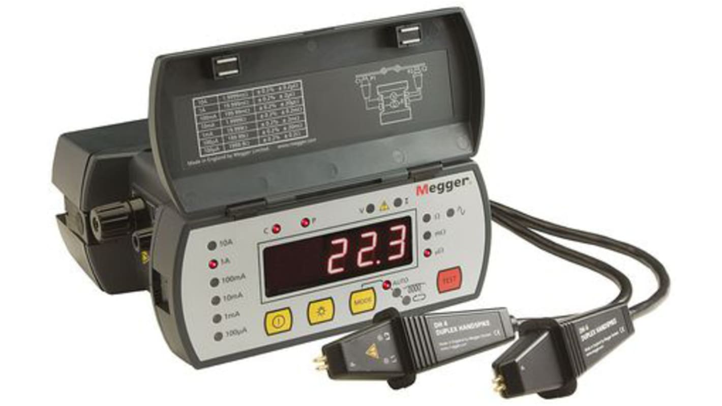 Megger DLRO10, Mikro Ohmmeter 2.000 Ω, Auflösung100nΩ, ISO-kalibriert