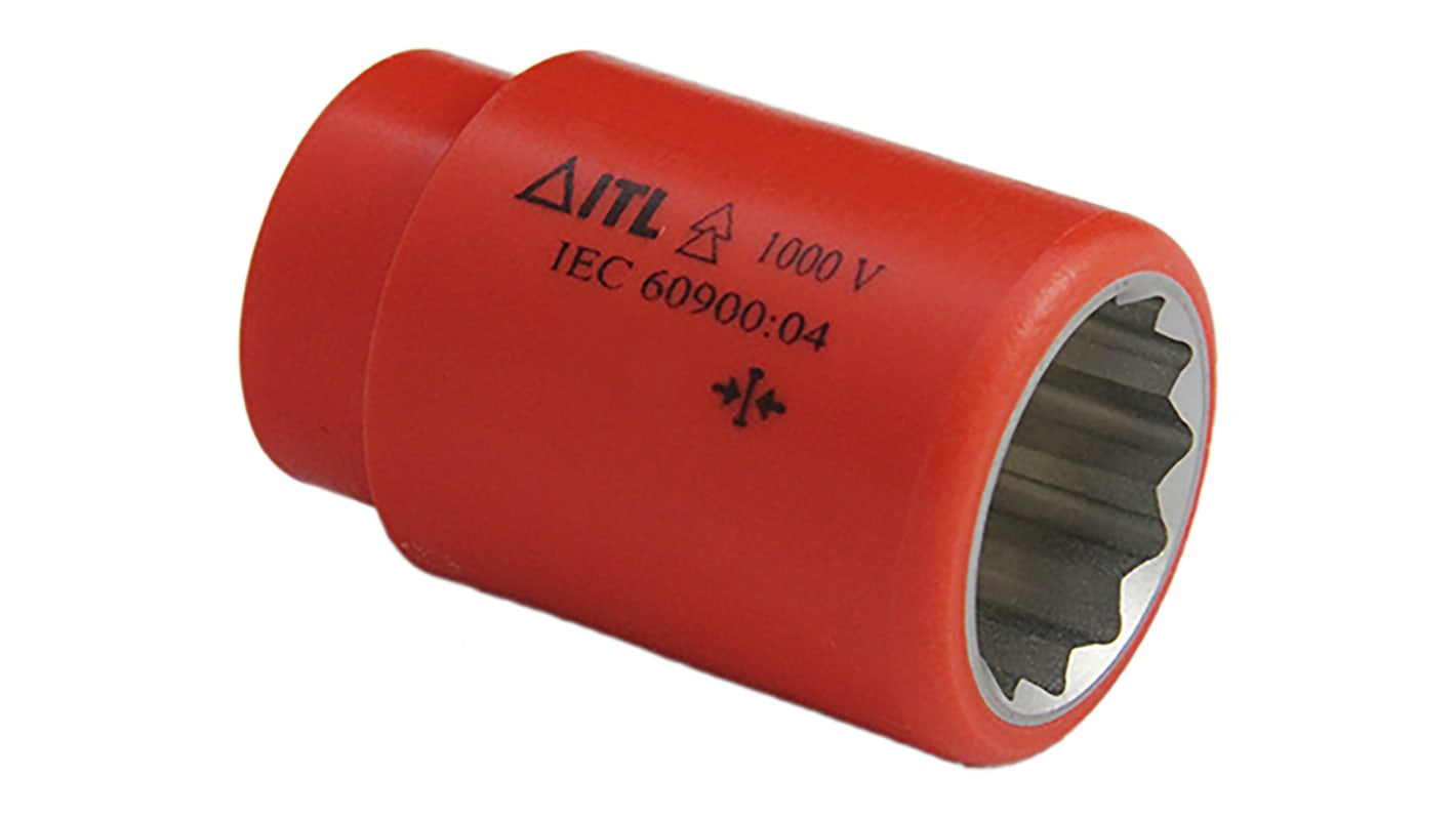 ITL Insulated Tools Ltd 26mm Isoleret standardstik Top med 1/2 tomme fæste , L: 54 mm, VDE/1000V