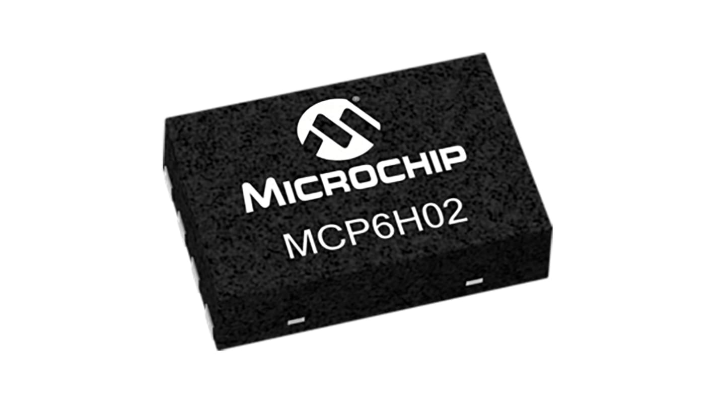 Microchip オペアンプ, 表面実装, 2回路, ±2電源, 単一電源, MCP6H02T-E/MNY