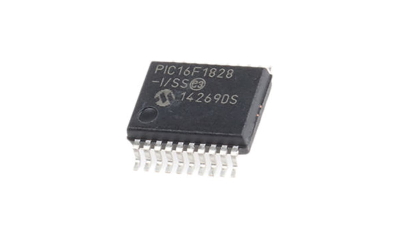 Microchip Mikrocontroller PIC16F PIC 8bit SMD 4 Kword SSOP 20-Pin 32MHz 512 B RAM