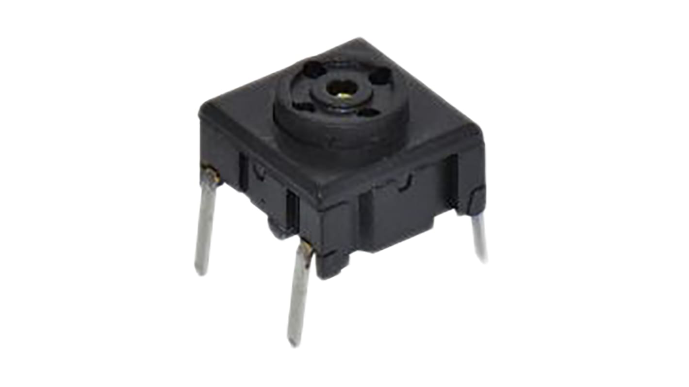 IP67 Black Flat Button Tactile Switch, SPST 50 mA 6.5 (Dia.)mm PCB