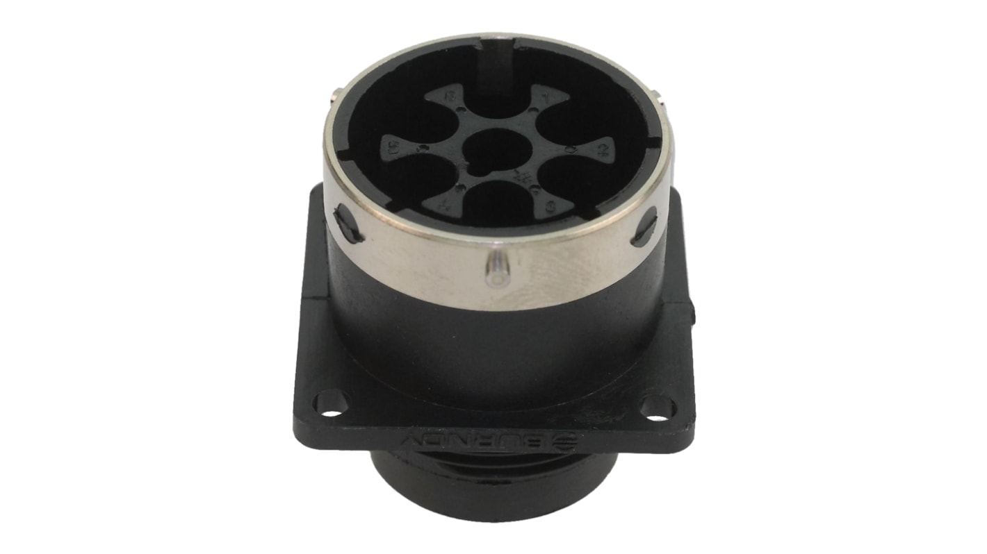 Souriau Sunbank by Eaton Circular Connector, 7 Contacts, Flange Mount, Plug, Male, IP65, UTG Series