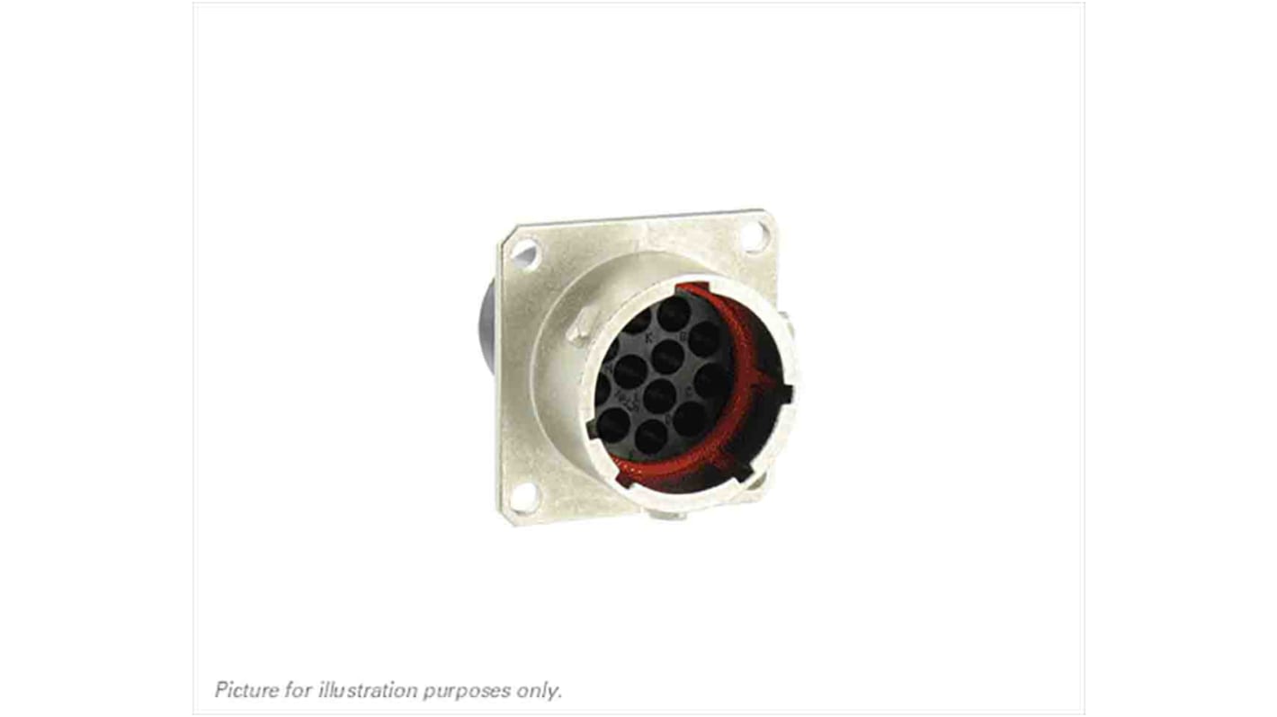 Souriau Circular Connector, 12 Contacts, Flange Mount, Plug, Male, IP68, IP69K, UT0 Series