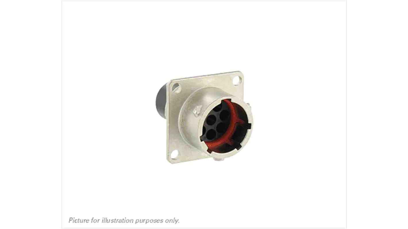 Conector circular Souriau Sunbank by Eaton macho serie UT0 de 8 vías macho, tamaño carcasa 12, Montaje de Reborde,