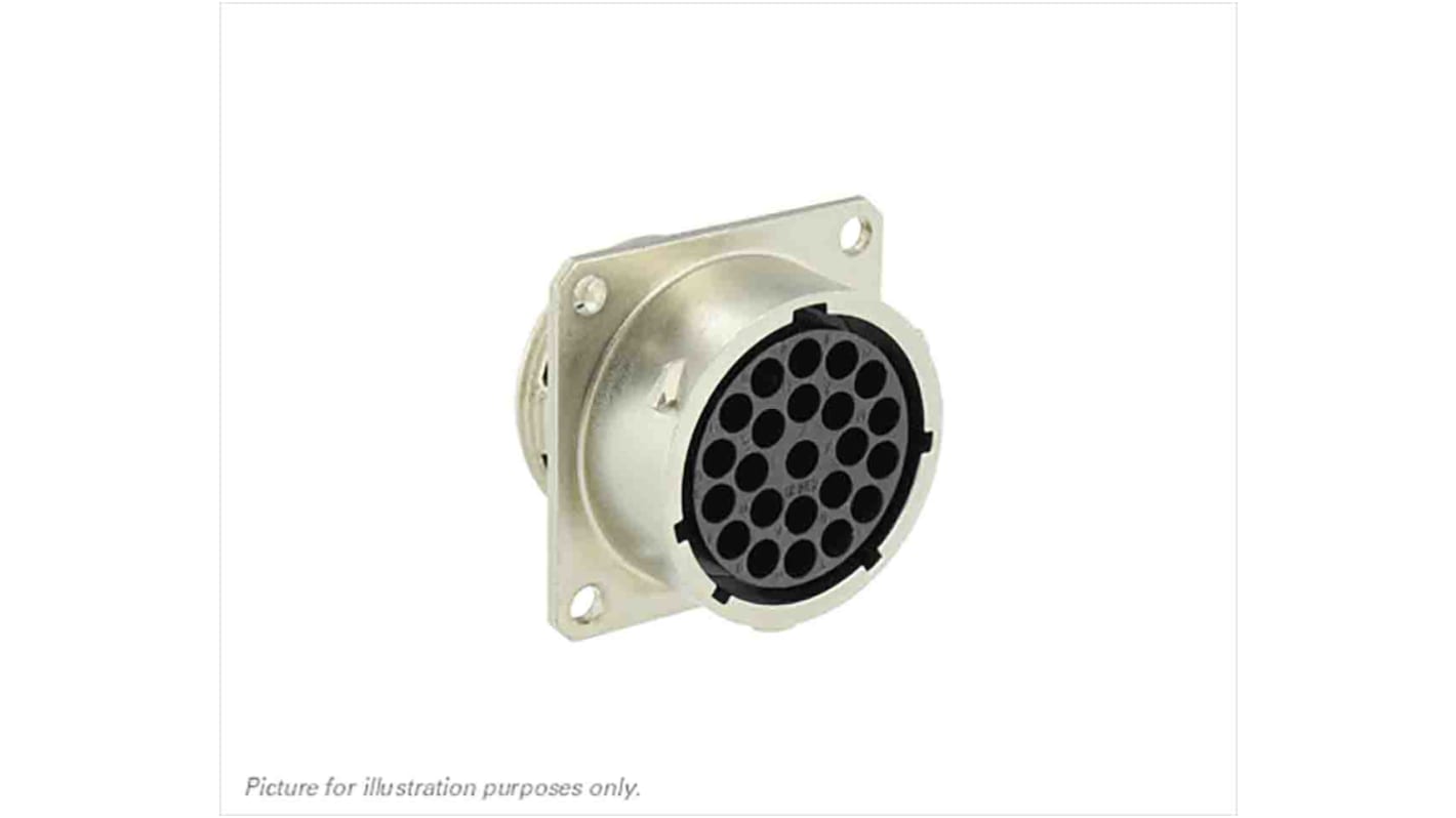 Souriau Circular Connector, 23 Contacts, Flange Mount, Plug, Female, IP68, IP69K, UT0 Series