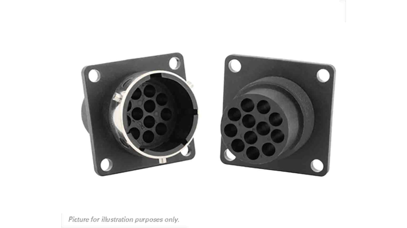 Souriau Sunbank by Eaton Circular Connector, 12 Contacts, Flange Mount, Plug, Male, IP65, UTG Series