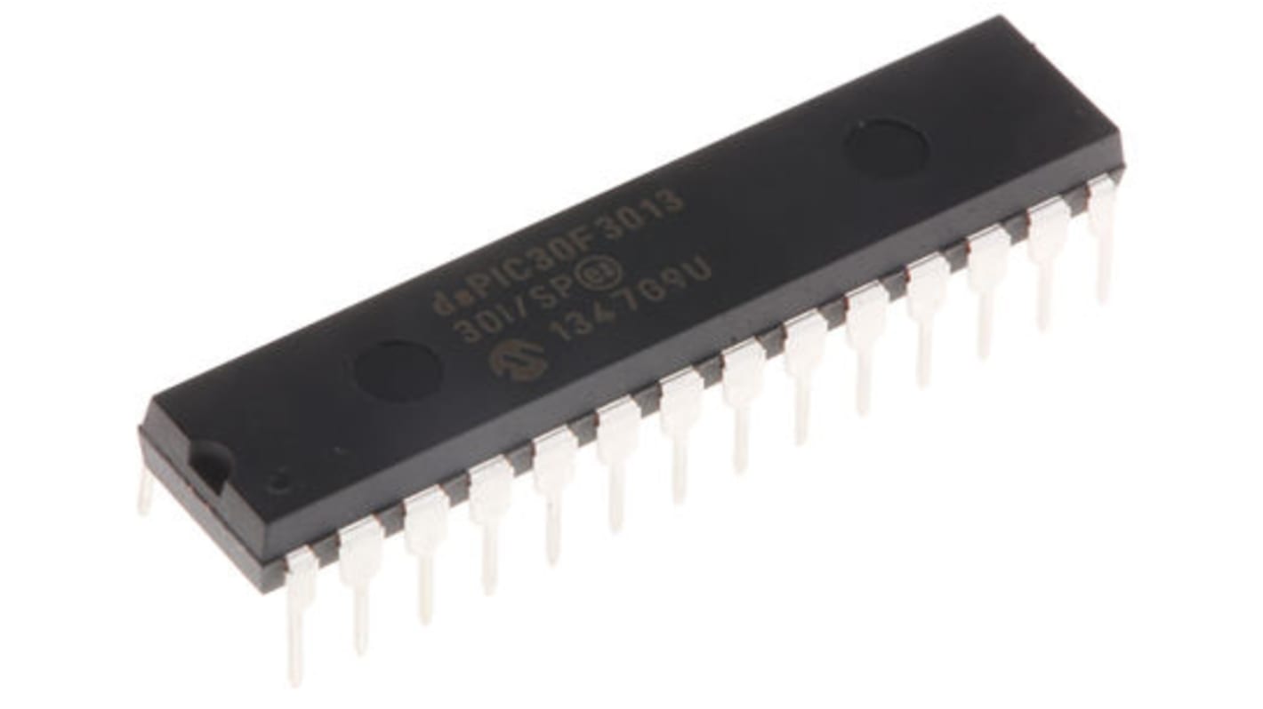 Microcontrolador Microchip DSPIC30F3013-30I/SP, núcleo dsPIC de 16bit, RAM 2,048 kB, 30MIPS, SPDIP de 28 pines