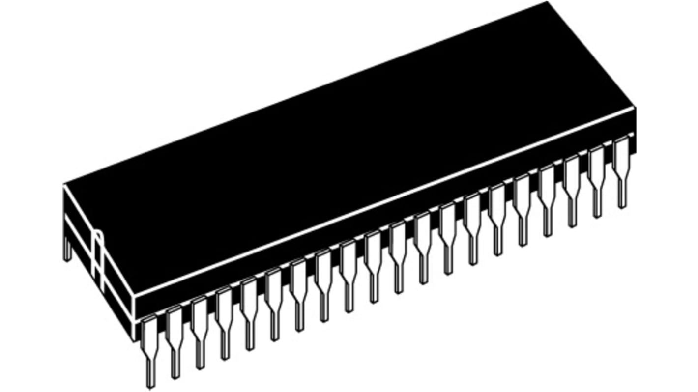 Microcontrôleur, 8bit, 1,024 ko, 3,648 ko RAM, 64 Ko, 64MHz, , DIP 40, série PIC18F