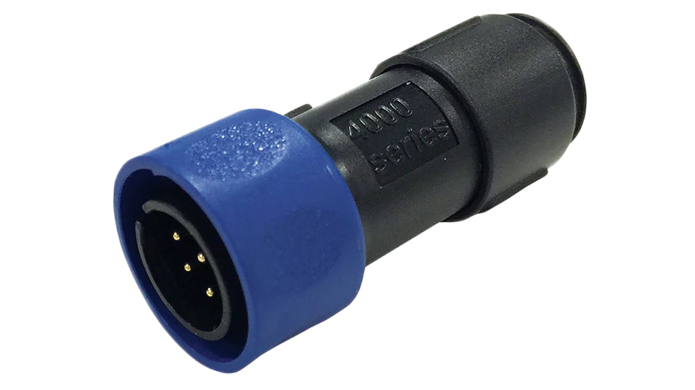 Bulgin Circular Connector, 8 Contacts, Cable Mount, Miniature Connector, Plug, Male, IP66, IP68, IP69K, Buccaneer 4000