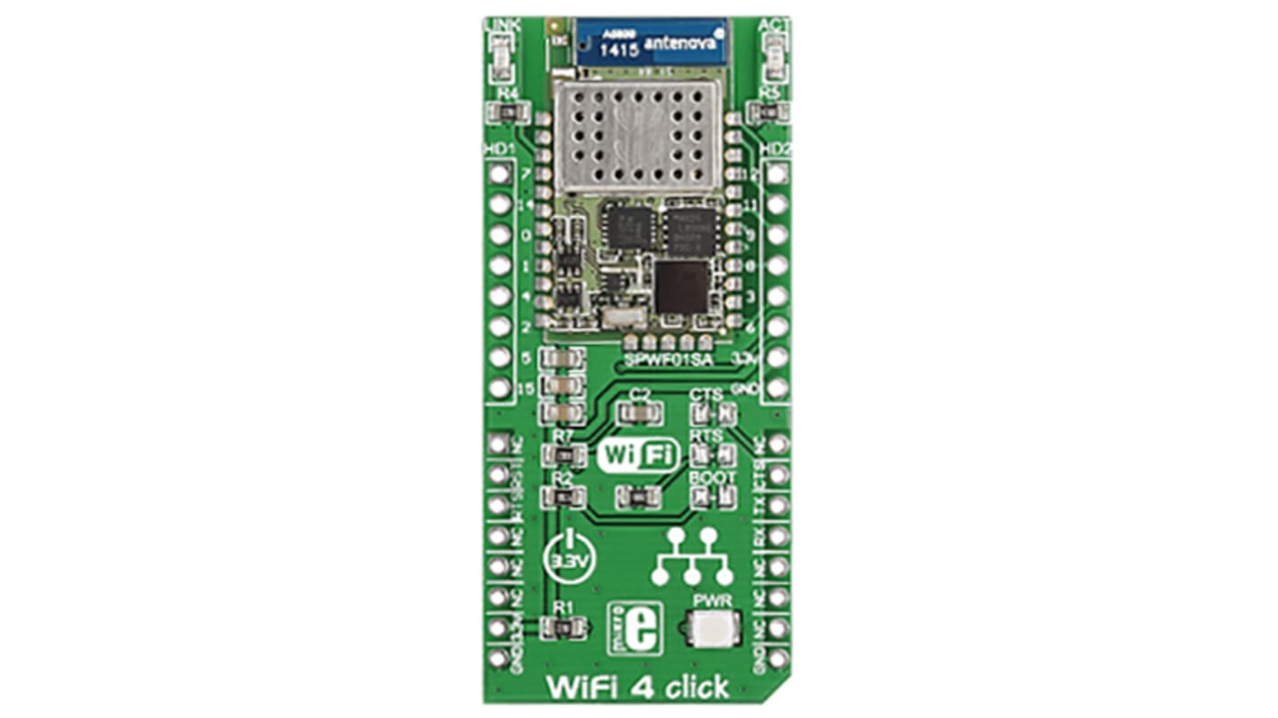 Narzędzie rozwojowe z kategorii „komunikacja i łączność bezprzewodowa&#148; WiFi MikroElektronika 2.4GHz Płytka Click