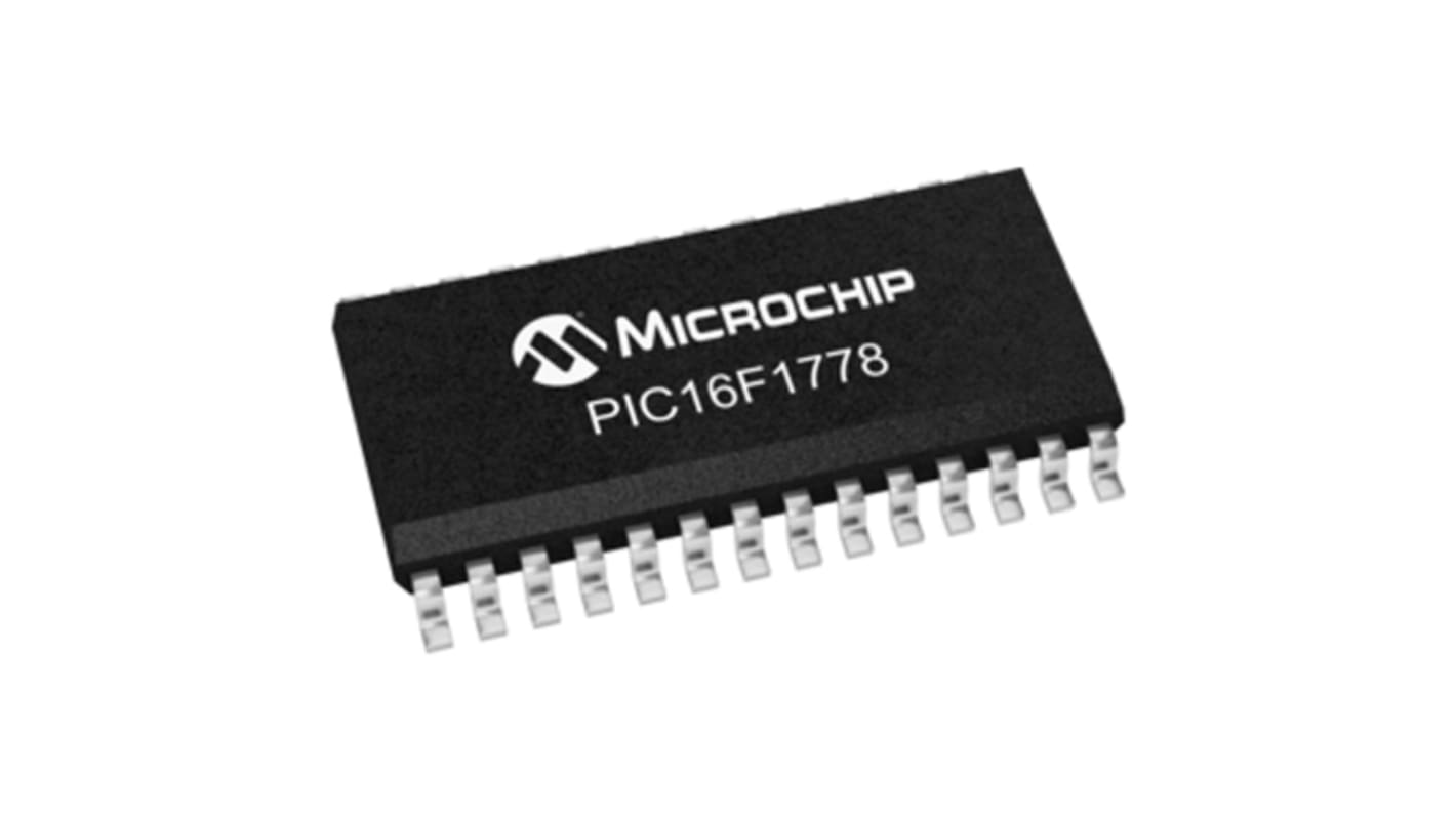 Mikrokontroler Microchip PIC16 SOIC 28-pinowy Montaż powierzchniowy PIC 28 kB 8bit 32MHz RAM:2 kB Flash 2,3 →