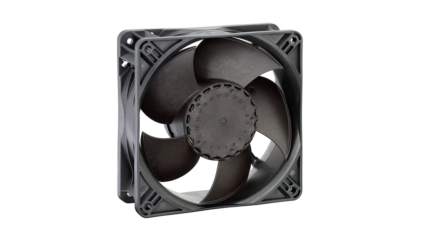 Ventilador Axial ebm-papst ACi 4400 de 119 x 119 x 38mm, 230 V ac, 1.7W, 1850rpm, caudal 100.2m³/h, 25dB, IP54